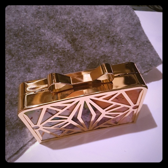 Handbags - Brand New Gold blink butterfly pouch mini  bag
